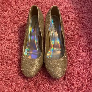 Silver Slipper Heels